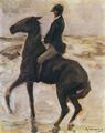 Liebermann, Max: Reiter, nach links, am Strand