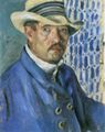 Lovis Corinth: Selbstportr�t mit Panamahut