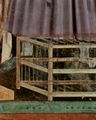 Giotto di Bondone: Fresken in der Arenakapelle in Padua, Szene: Die Vertreibung der H�ndler aus dem Tempel, Detail: Passionssymbole