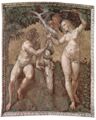 Raffael: Stanza della Segnatura im Vatikan f�r Papst Julius II., Deckenfresko, Detail, Szene: Adam und Eva