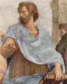 Raffael: Stanza della Segnatura im Vatikan f�r Papst Julius II., Wandfresko: Die Schule von Athen, Detail: Aristoteles