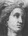 Raffael: Sala di Constantino, Studie, Frauenkopf