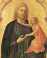 Giotto di Bondone: Polyptychon der Badia, Detail Mutter Gottes mit dem Kind