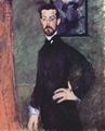 Modigliani, Amedeo: Portr�t des Paul Alexanders vor gr�nem Hintergrund