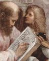 Raffael: Stanza della Segnatura im Vatikan f�r Papst Julius II., Wandfresko: Die Schule von Athen, Detail: Pythagoras