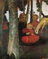 Modersohn-Becker, Paula: Drei Kinder mit Ziege im Birkenwald