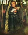 Modersohn-Becker, Paula: M�dchen mit Katze im Birkenwald