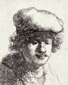 Rembrandt Harmensz. van Rijn: Selbstportr�t mit der �berh�ngenden Kappe