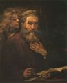 Rembrandt Harmensz. van Rijn: Evangelist Math�us und der Engel