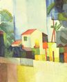 Macke, August: Helles Haus