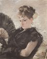Morisot, Berthe: Frau mit F�cher (Kopf eines M�dchens)