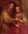 Rembrandt Harmensz. van Rijn: Die Judenbraut (Das Brautpaar), Detail
