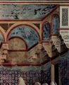 Giotto di Bondone (und Werkstatt): Fresken in der Kirche San Francesco in Assisi, Szene: Die Best�tigung der Ordensregel durch den Papst Innozenz, Detail: Architektur