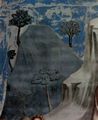 Giotto di Bondone: Fresken in der Arenakapelle in Padua, Szene: Flucht nach �gypten, Detail: Landschaft