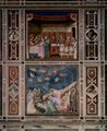 Giotto di Bondone: Fresken in der Arenakapelle in Padua, �bersicht �ber Wandgestaltung, obere Szene: Die Hochzeit zu Kana, untere Szene: Beweinung