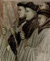 Giotto di Bondone: Fresken in der Bardi-Kapelle, Kirche Santa Croce in Florenz, Szene: Die Best�tigung der Wundmale Christi, Detail