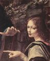 Leonardo da Vinci: Madonna in der Felsengrotte, Szene: Maria mit Christuskind, Johannes dem T�ufer als Kind und einem Engel, Detail: Engel