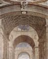 Raffael: Stanza della Segnatura im Vatikan f�r Papst Julius II., Wandfresko: Die Schule von Athen, Detail: Architektur