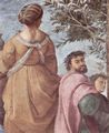 Raffael: Stanza della Segnatura im Vatikan f�r Papst Julius II., Wandfresko, Szene: Der Parna�, Detail: Erato (R�ckenfigur), Ariost, Boccaccio (Hintergrund)