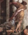 Raffael: Stanza di Eliodoro im Vatikan f�r Papst Julius II., Wandfresko, Szene: Vertreibung des Heliodor aus dem Tempel in Jerusalem, Detail