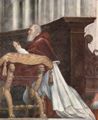 Raffael: Stanza di Eliodoro im Vatikan f�r Papst Julius II., Wandfresko, Szene: Messe von Bolsena, Detail