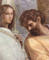 Raffael: Stanza della Segnatura im Vatikan f�r Papst Julius II., Wandfresko: Die Schule von Athen, Detail: Francesco Maria Della Rovere