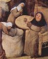 Bosch, Hieronymus: Heuwagen, Triptychon, Mitteltafel: Der Heuwagen, Detail