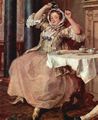 Hogarth, William: Gem�ldezyklus »Mariage � la Mode«, Szene: Kurz nach der Hochzeit, Detail