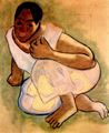 Gauguin, Paul: Kauerndes M�dchen von Tahiti