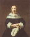 Rembrandt Harmensz. van Rijn: Portr�t einer Dame mit Strau�enfeder