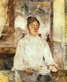 Toulouse-Lautrec, Henri de: Die Mutter des K�nstlers, Gr�fin Ad�le de Toulouse-Lautrec beim Fr�hst�ck
