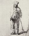 Rembrandt Harmensz. van Rijn: Stehender, zerlumpter Mann mit den H�nden auf dem R�cken