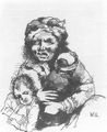 Morgner, Wilhelm: Frau mit zwei Kindern