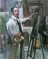 Corinth, Lovis: Selbstportr�t im Atelier