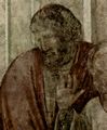 Giotto di Bondone: Fresken in der Peruzzi-Kapelle, Kirche Santa Croce in Florenz, Szene: Die Erweckung der Drusiana durch den Evangelisten Johannes, Detail