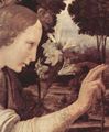 Leonardo da Vinci: Verk�ndigung an Maria, Detail: Verk�ndigungsengel