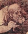 Leonardo da Vinci: Die Anbetung der Hl. Drei K�nige, Detail