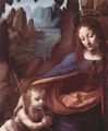 Leonardo da Vinci: Madonna in der Felsengrotte, Detail: Maria und Christus