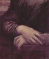Leonardo da Vinci: Mona Lisa (La Giaconda), Detail: H�nde der Mona Lisa
