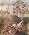 Raffael: Stanza della Segnatura im Vatikan f�r Papst Julius II., Wandfresko: Verherrlichung (Disputa) des Hl. Altarssakraments, Detail: Papst und Heilige im Gespr�ch
