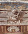 Raffael: Stanza della Segnatura im Vatikan f�r Papst Julius II., L�nettenfresko, Szene: Allegorie der Tugend, Detail