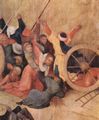 Bosch, Hieronymus: Heuwagen, Triptychon, Mitteltafel: Der Heuwagen, Detail