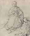 D�rer, Albrecht: Studienblatt mit Maria mit Kind