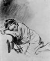 Rembrandt Harmensz. van Rijn: Schlafende Frau (Hendrickje)