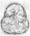 D�rer, Albrecht: Scheibenri�: Reitender Tod