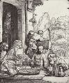 Rembrandt Harmensz. van Rijn: Abraham bewirtet die Engel