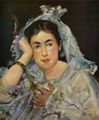 Manet, Edouard: Portr�t der Marguerite de Conflans mit der Kaputze