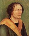 D�rer, Albrecht: M�nnliches Portr�t vor gr�nem Grund