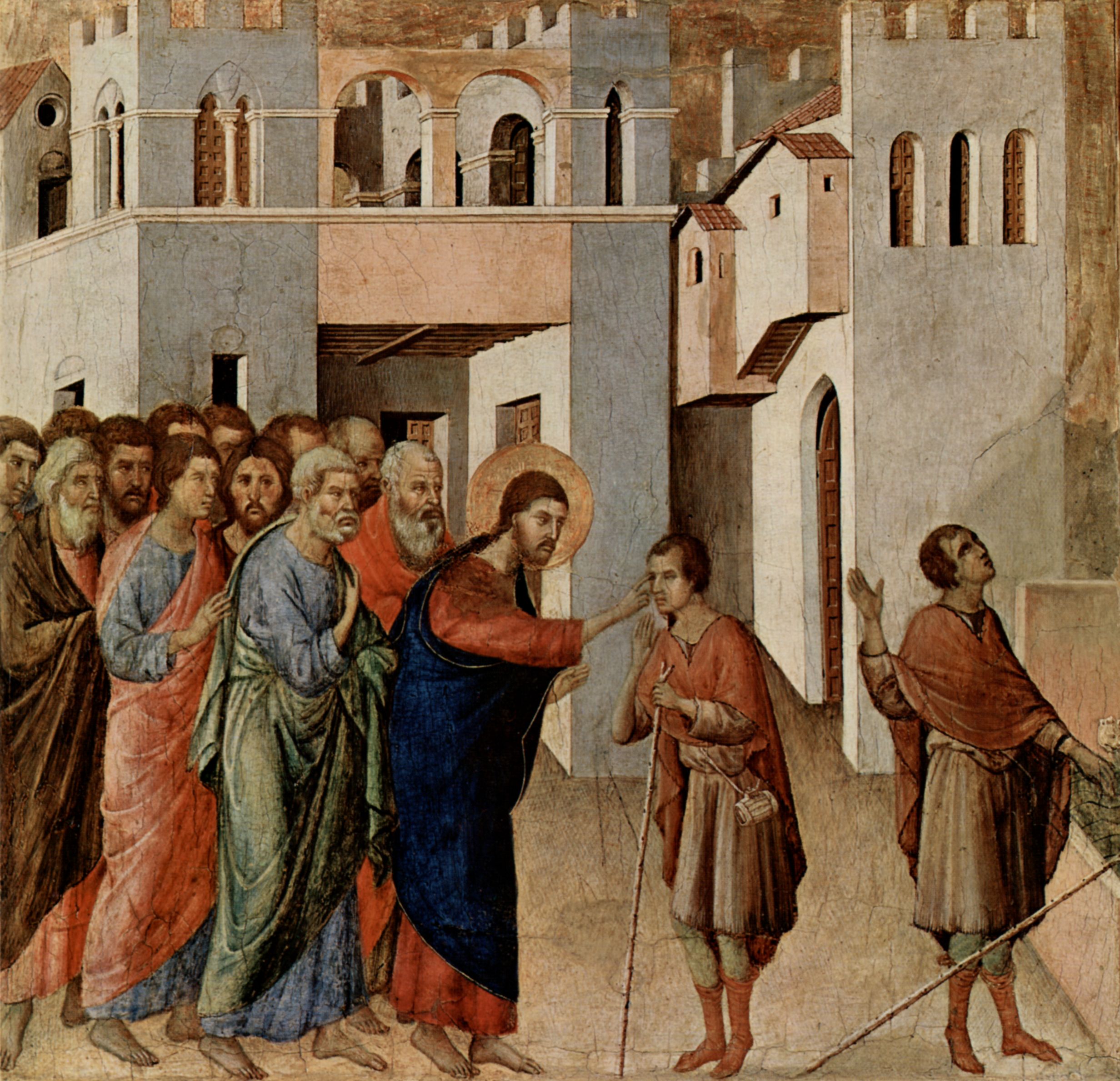 Duccio di Buoninsegna - Uzdrowienie niewidomego