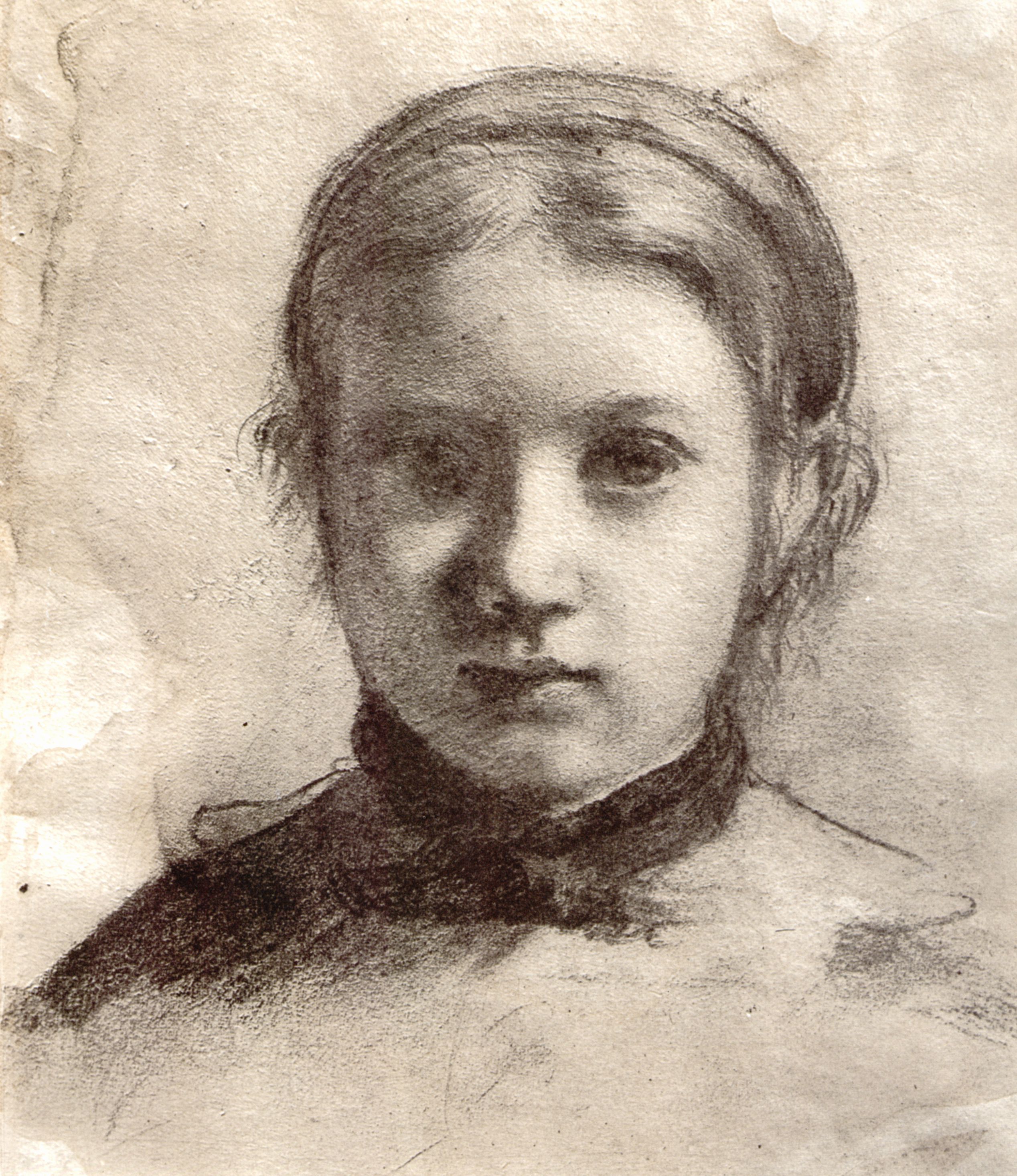 Рисунок головы баронессы Беллели 1859 Эдгар Дега